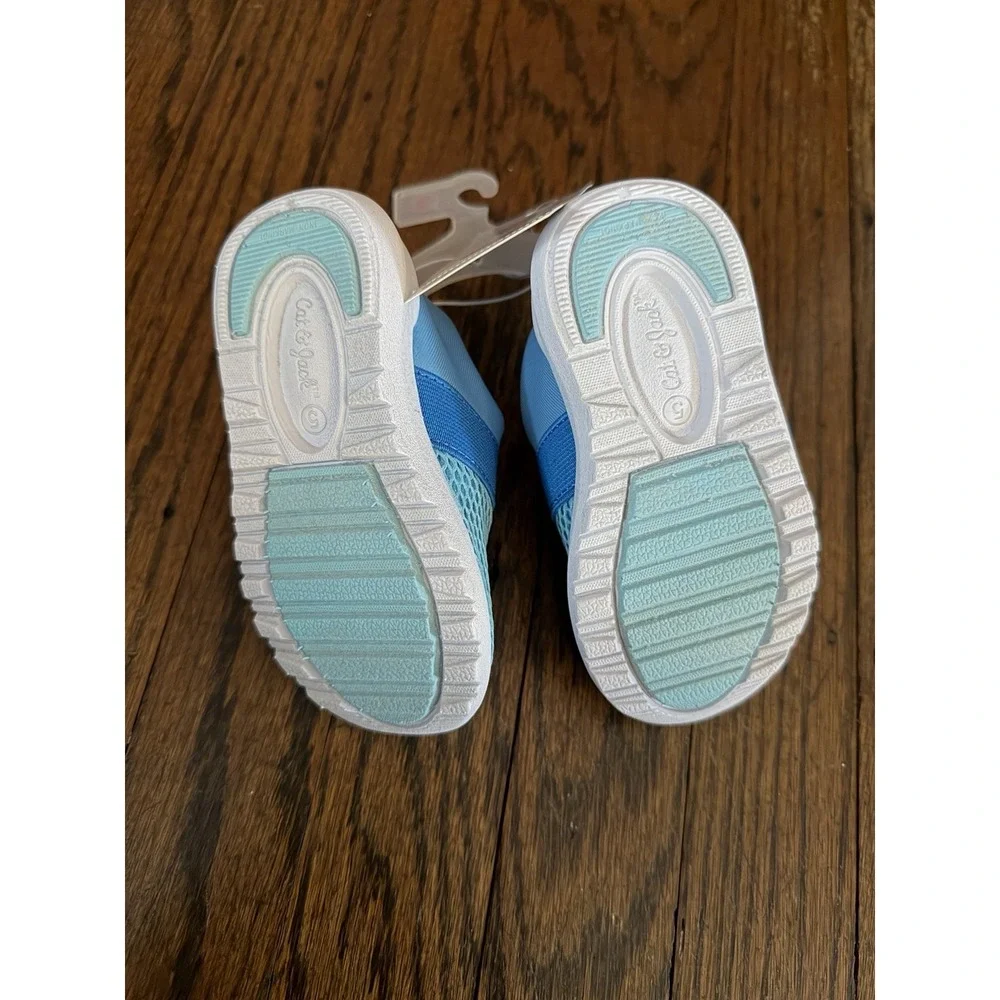 Cat & Jack Unisex Toddler Light Blue Slip-On Water Shoes Size 5 NWOB Mesh Top